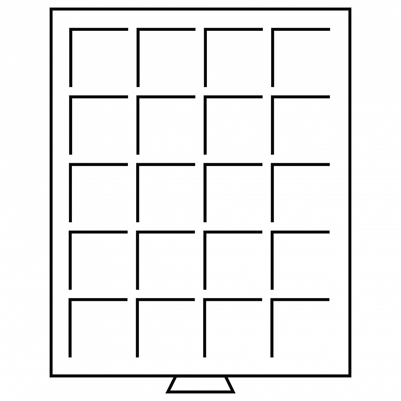 Tabuleiros MB 20 moedas 48x48mm